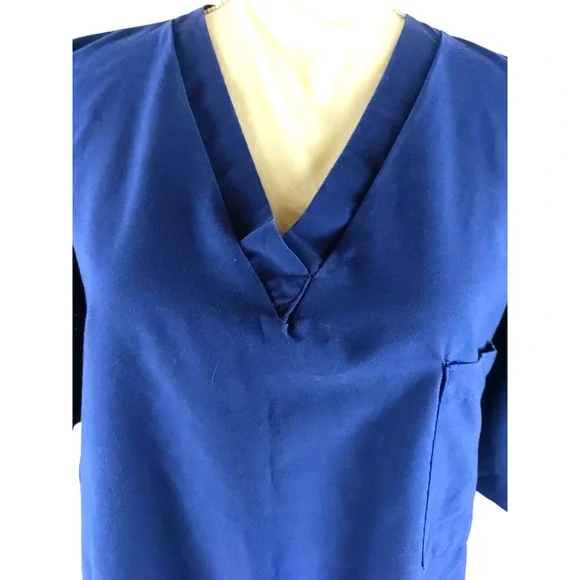 Fashion Seal Healthcare Women's Scrub Top Size x Large Regular Navy Blue - Picture 2 of 7